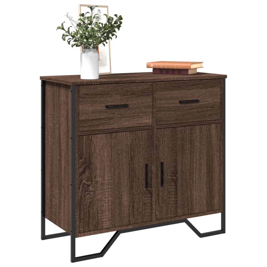 Sideboard Braun Eichen-Optik 79,5x35,5x74,5 cm Holzwerkstoff