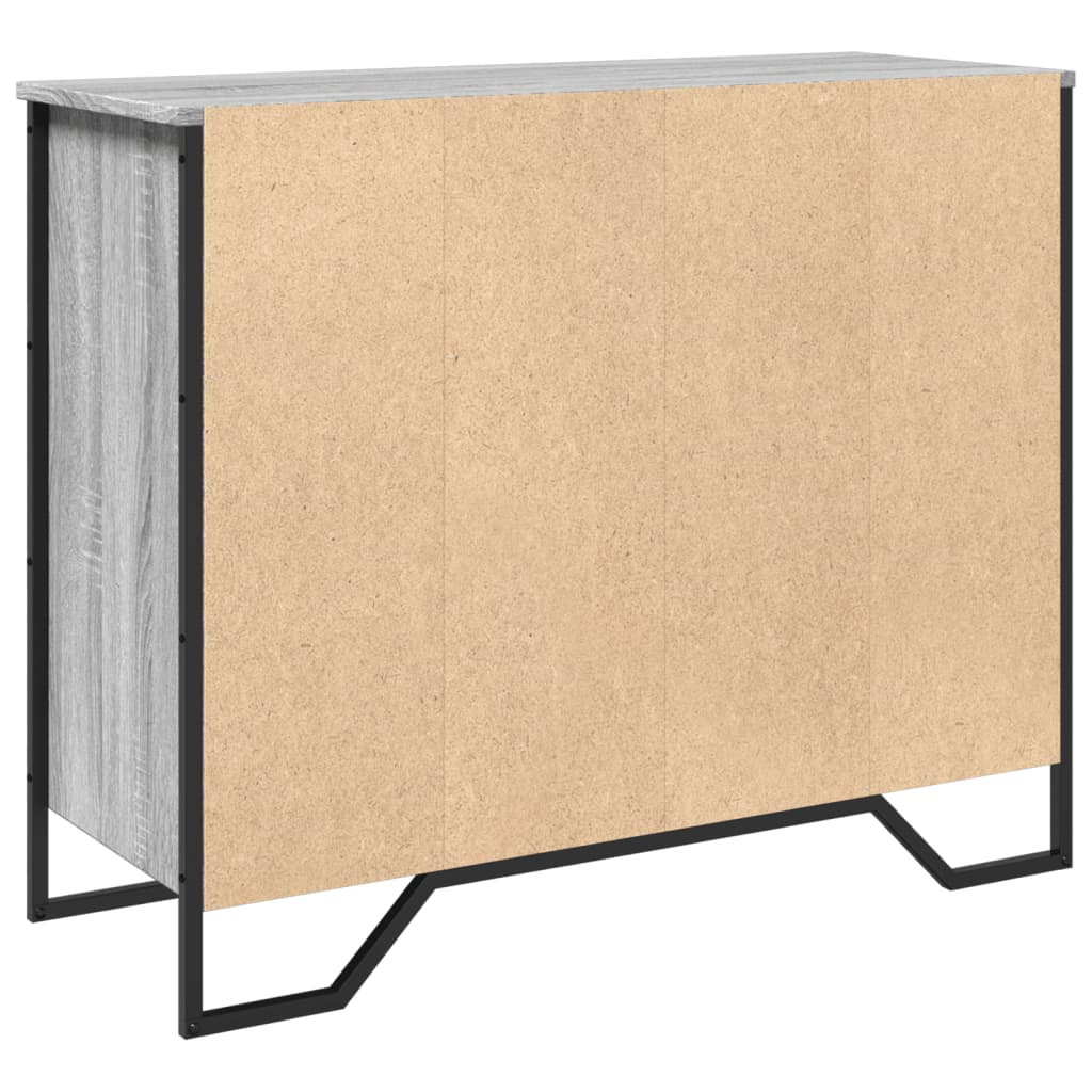 Sideboard Grau Sonoma 91x35,5x74,5 cm Holzwerkstoff