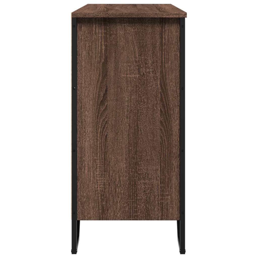 Sideboard Braun Eichen-Optik 101x35,5x74,5 cm Holzwerkstoff