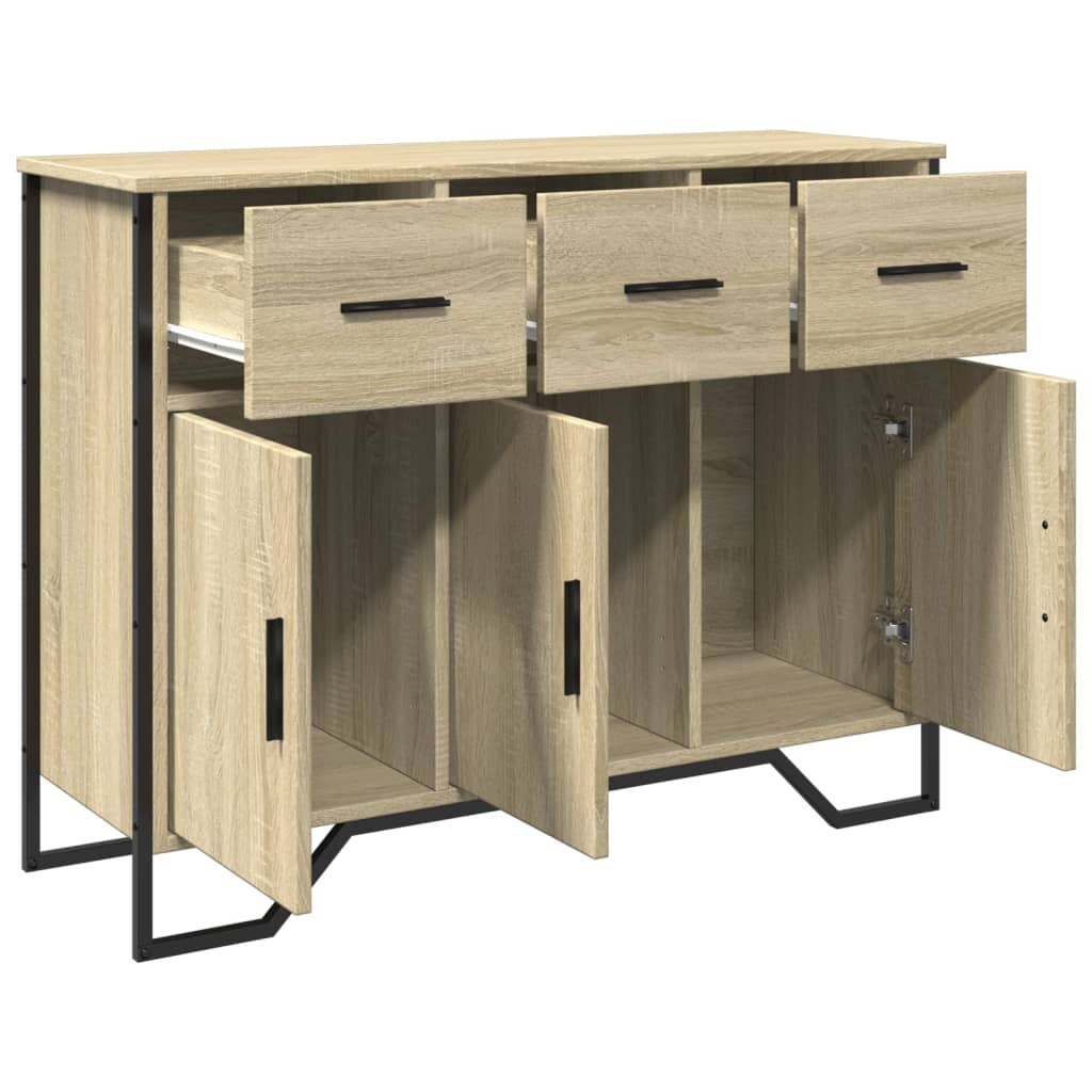 Sideboard Sonoma-Eiche 97x32,5x74,5 cm Holzwerkstoff