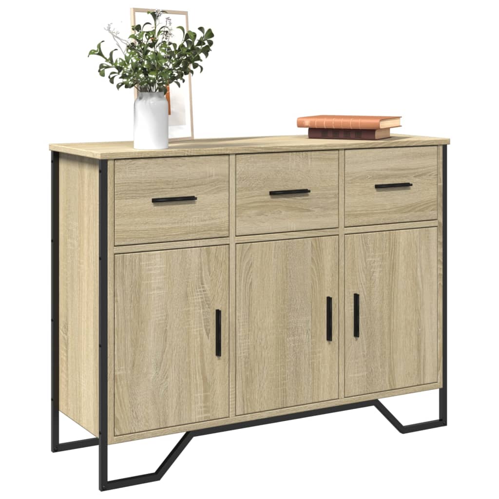 Sideboard Sonoma-Eiche 97x32,5x74,5 cm Holzwerkstoff