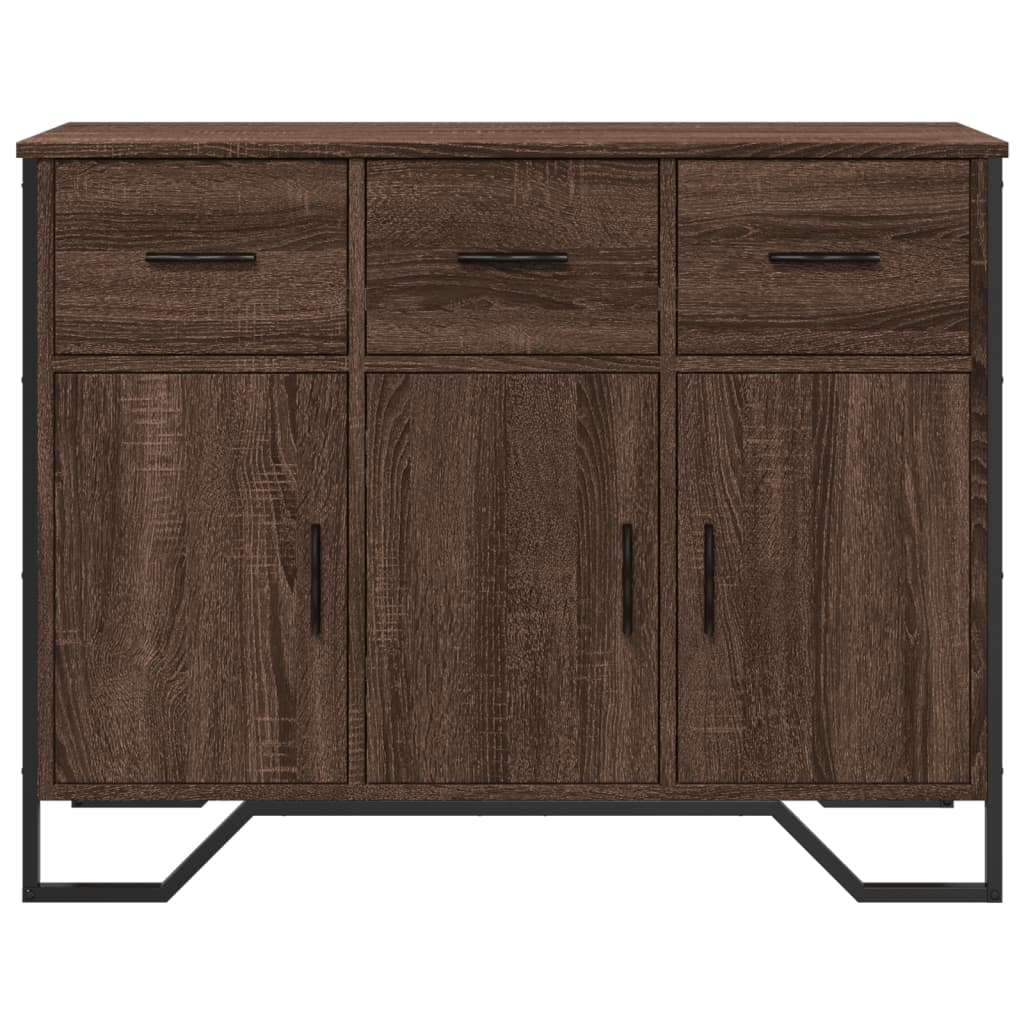 Sideboard Braun Eichen-Optik 97x32,5x74,5 cm Holzwerkstoff