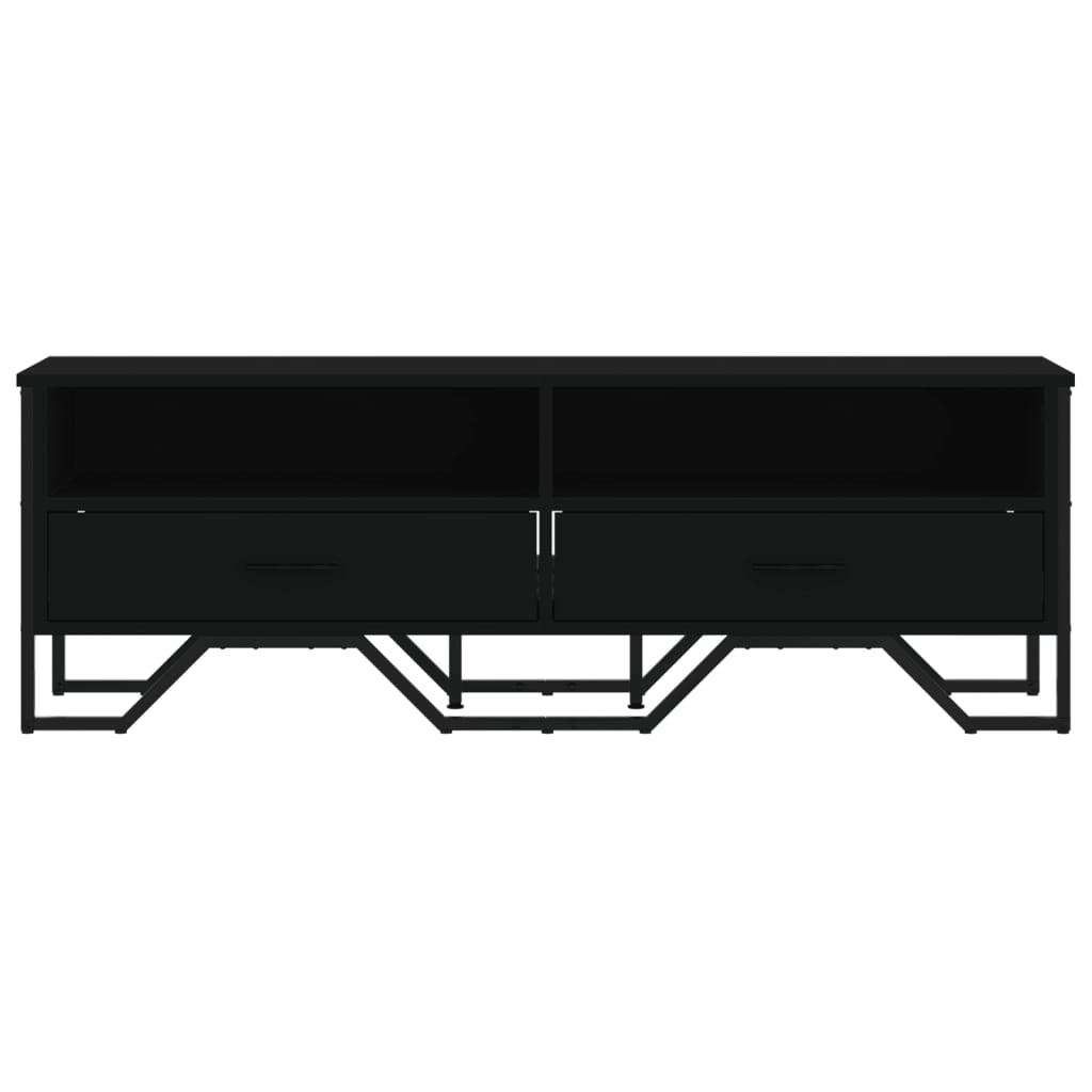 TV-Schrank Schwarz 122x34x41 cm Holzwerkstoff