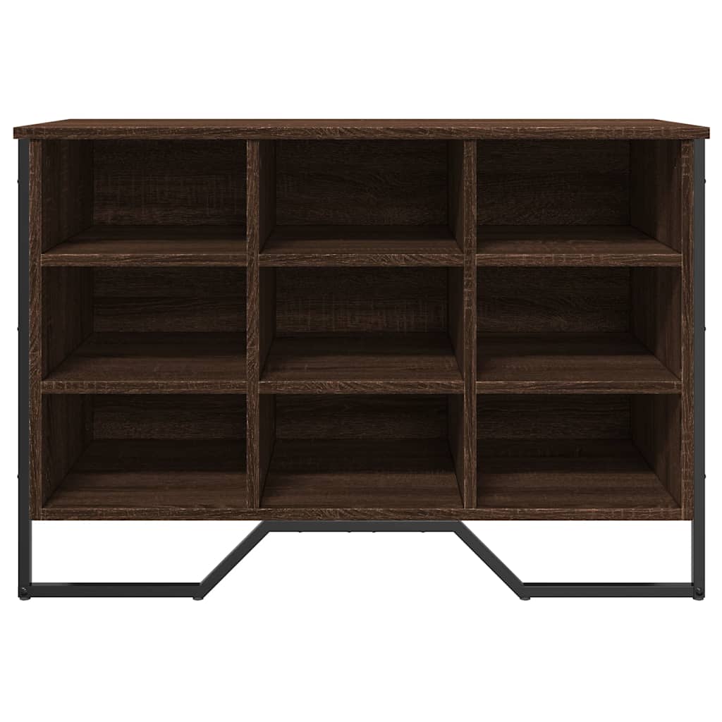Schuhregal Braun Eichen-Optik 90x38x61,5 cm Holzwerkstoff