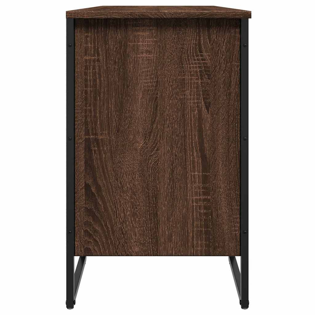 Schuhregal Braun Eichen-Optik 90x38x61,5 cm Holzwerkstoff