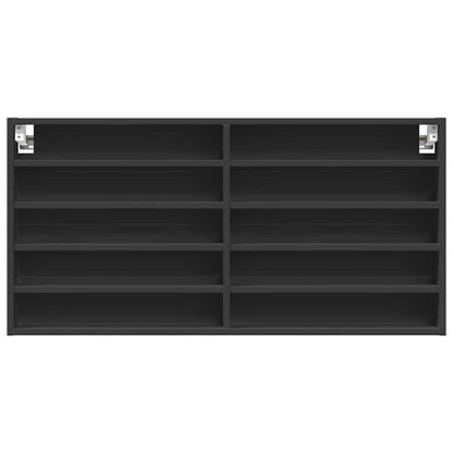 Vitrinenschrank Schwarz 100x8,5x50 cm Holzwerkstoff