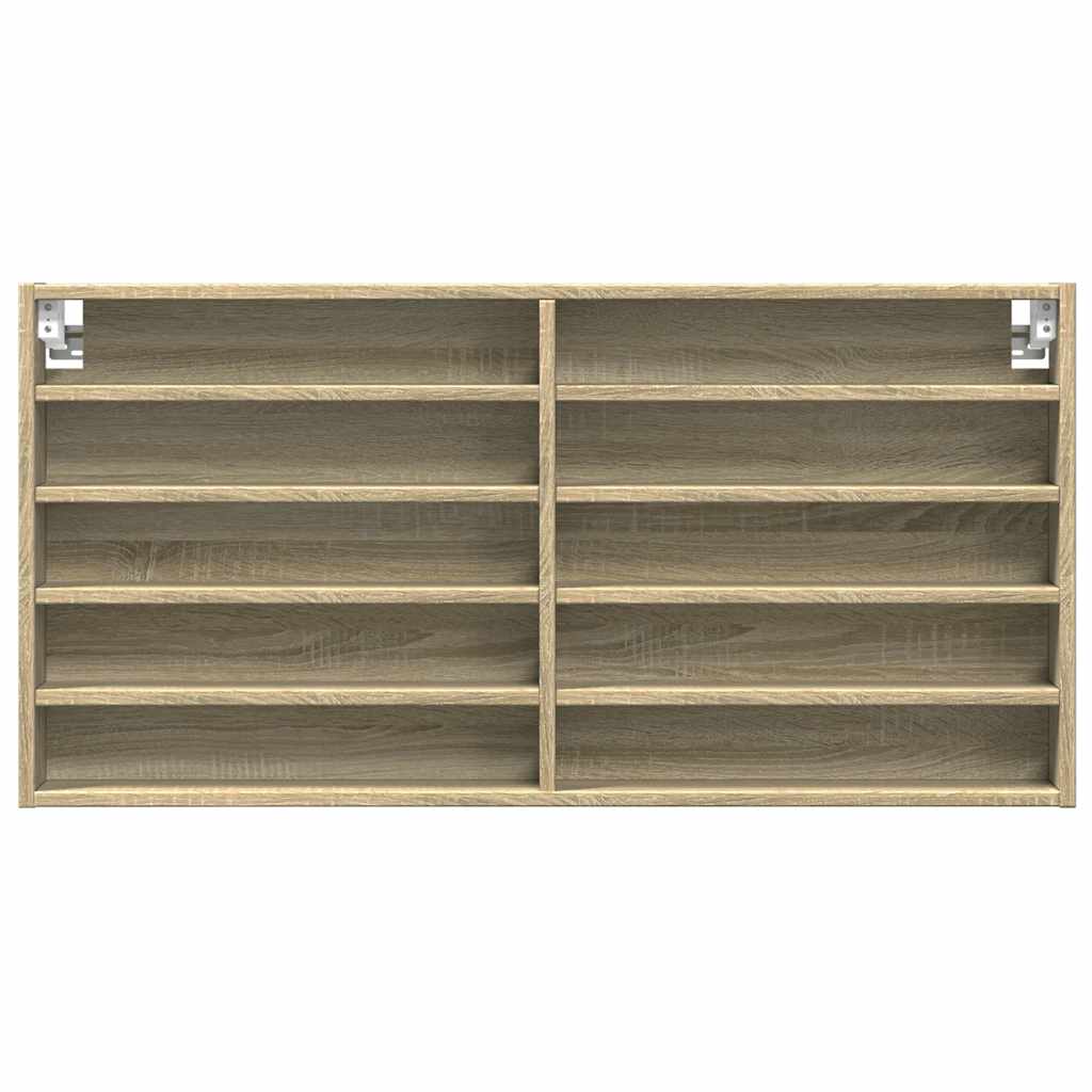 Vitrinenschrank Sonoma-Eiche 100x8,5x50 cm Holzwerkstoff