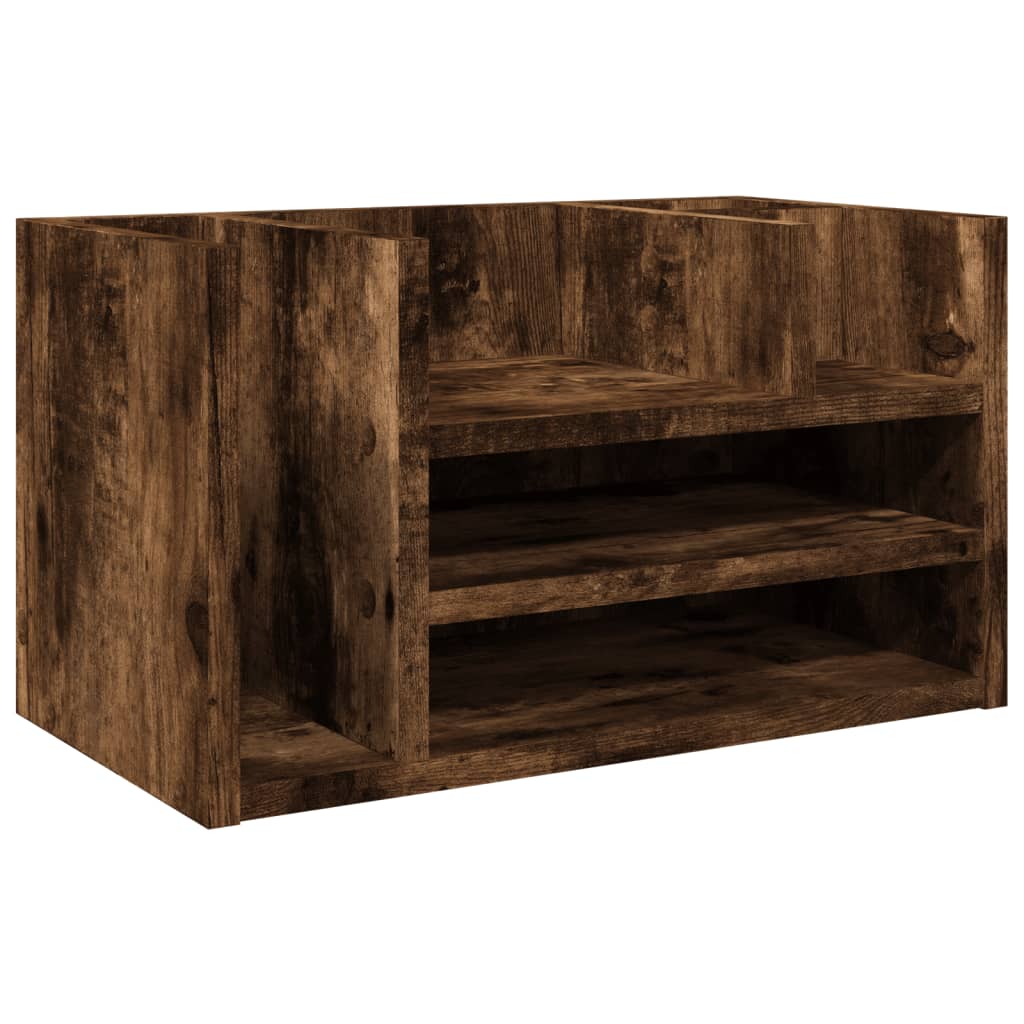 Schreibtisch-Organizer Räuchereiche 44,5x24x25 cm Holzwerkstoff