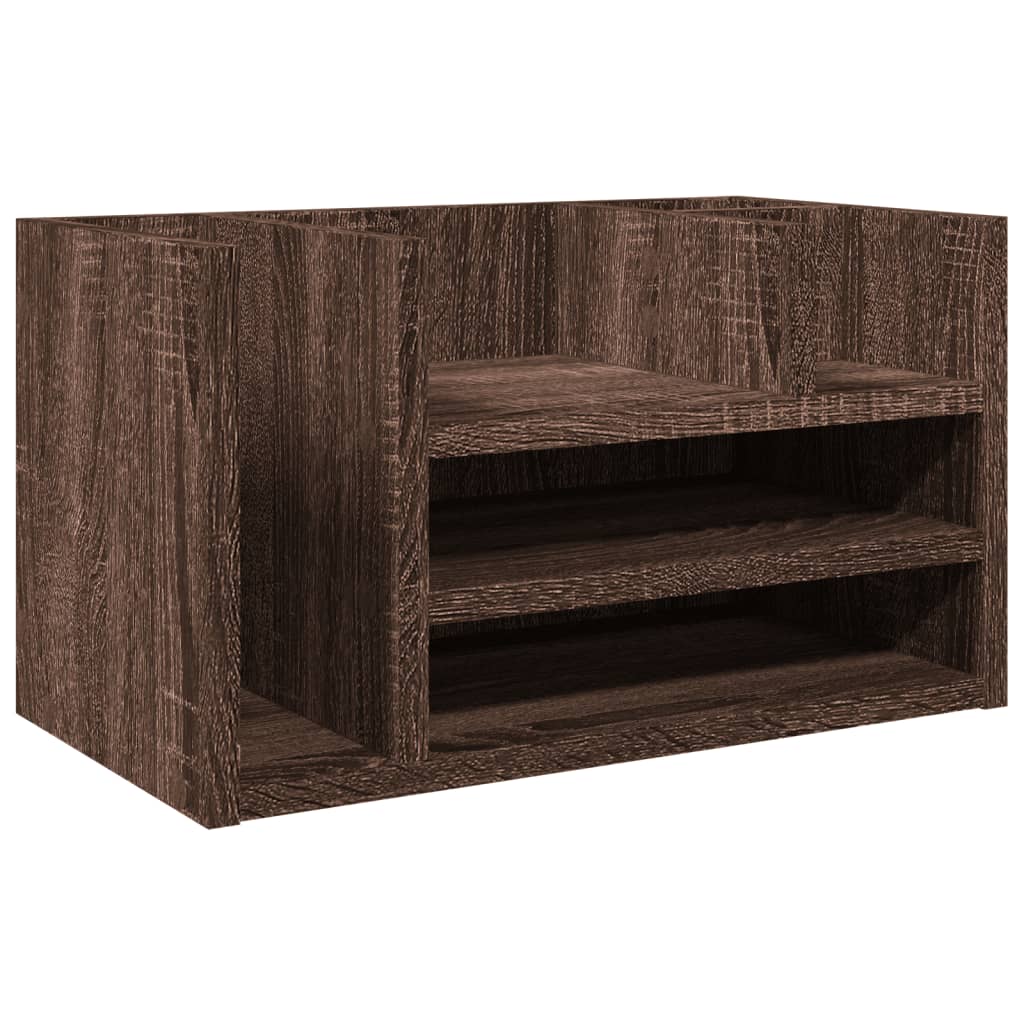 Schreibtisch-Organizer Braun Eiche 44,5x24x25 cm Holzwerkstoff