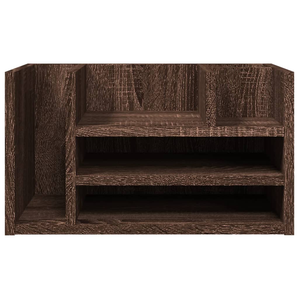 Schreibtisch-Organizer Braun Eiche 44,5x24x25 cm Holzwerkstoff