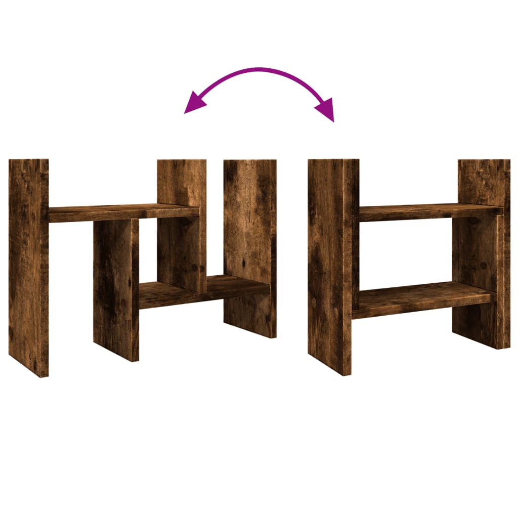 Schreibtisch-Organizer Räuchereiche 34,5x15,5x35,5 Holzwerkstof