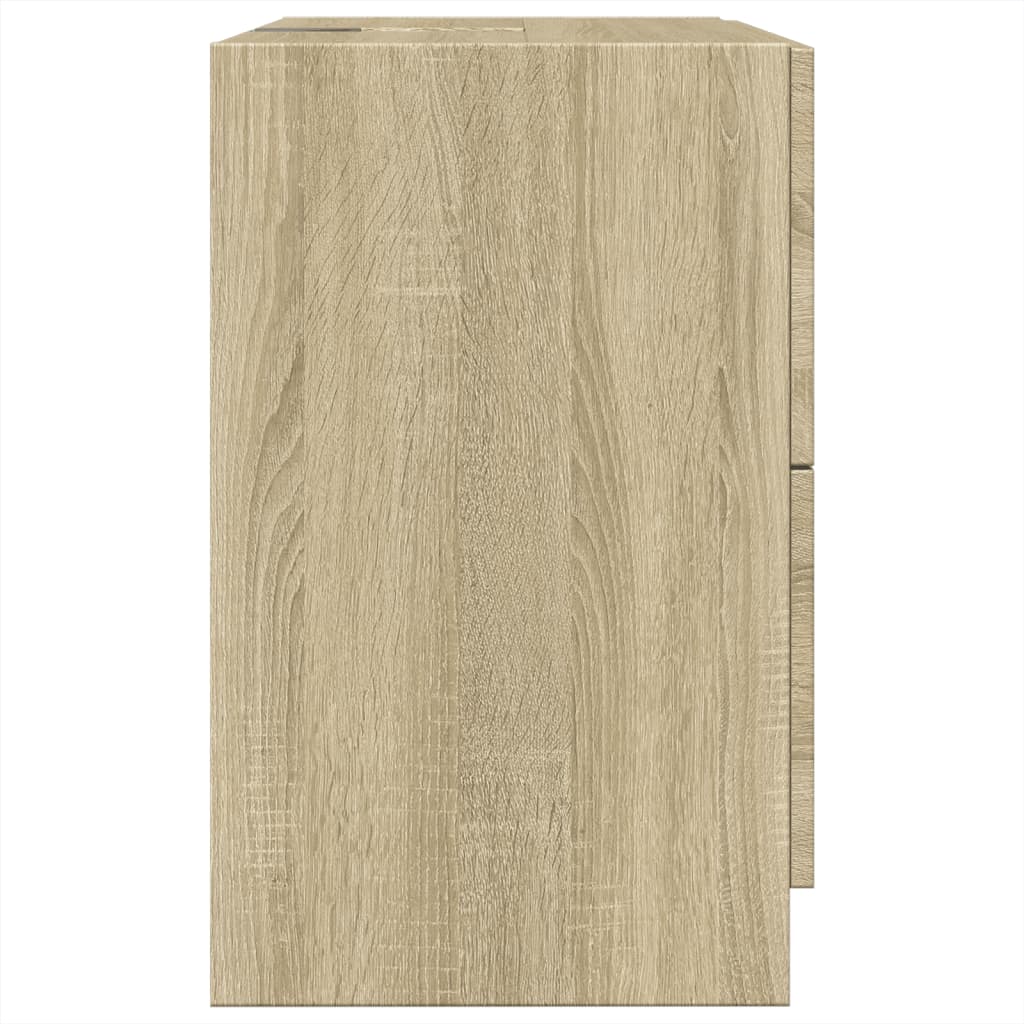 Waschbeckenunterschrank Sonoma-Eiche 59x37x59 cm Holzwerkstoff