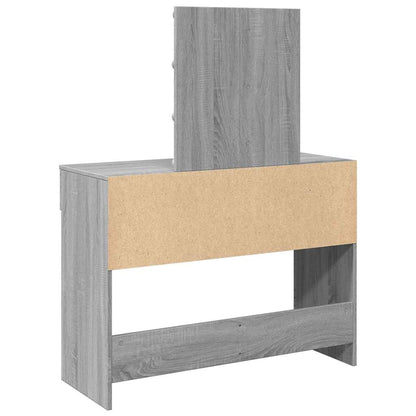 Schminktisch mit LED-Beleuchtung Grau Sonoma 100x40x130 cm