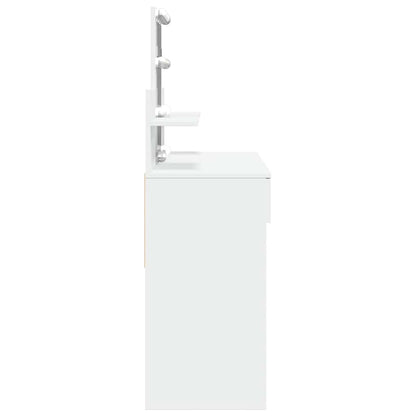 Schminktisch mit LED-Beleuchtung Weiß 100x40x130 cm