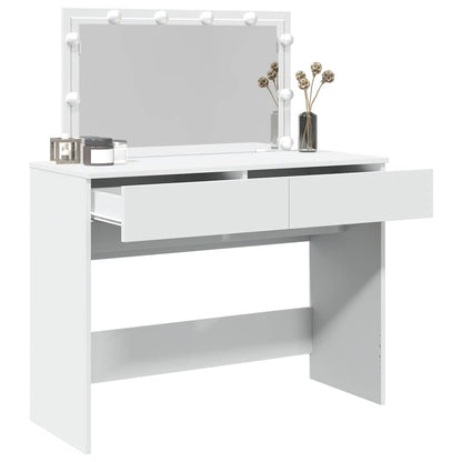 Schminktisch mit LED-Beleuchtung Weiß 100x40x120 cm