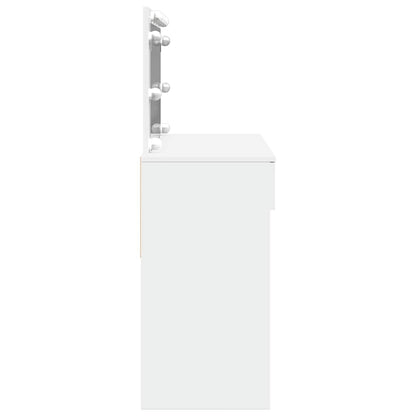 Schminktisch mit LED-Beleuchtung Weiß 100x40x120 cm