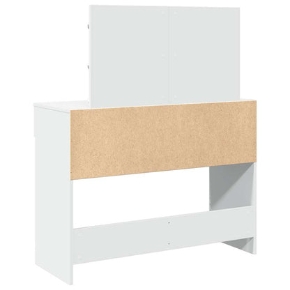 Schminktisch mit LED-Beleuchtung Weiß 100x40x120 cm