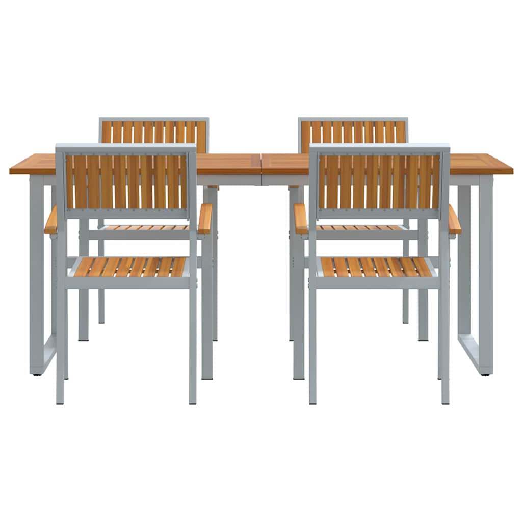 Garten Essgruppe 5 pcs Grau und Braun 180 x 90 x 75 cm