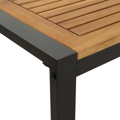 Garten Essgruppe 7 pcs Schwarz und Braun 200 x 90 x 75 cm