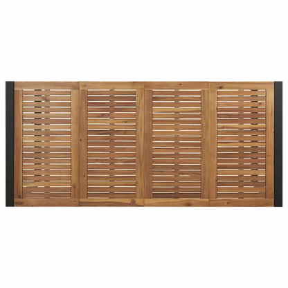 Garten Essgruppe 7 pcs Schwarz und Braun 200 x 90 x 75 cm