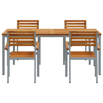 Garten Essgruppe 5 pcs Grau und Braun 180 x 90 x 75 cm