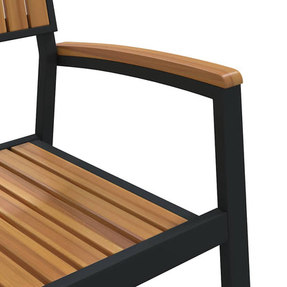 Garten Essgruppe 7 pcs Schwarz und Braun 200 x 90 x 75 cm