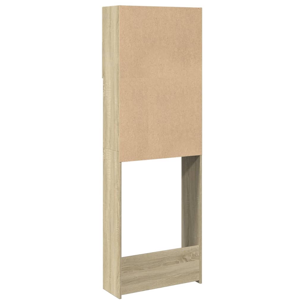 Waschmaschinenschrank Sonoma-Eiche 64x25,5x190 cm Holzwerkstoff