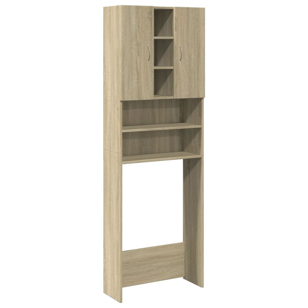 Waschmaschinenschrank Sonoma-Eiche 64x25,5x190 cm