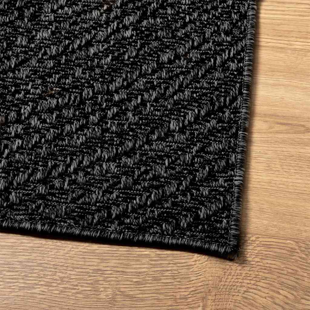 Teppich ZIZUR Anthrazit 80x200 cm Jute-Optik Indoor und Outdoor