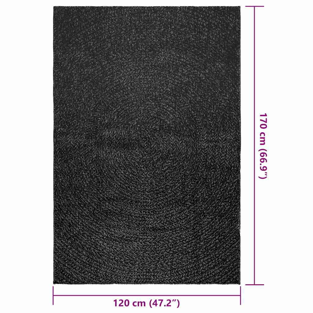 Teppich ZIZUR Anthrazit 120x170cm Jute-Optik Indoor und Outdoor