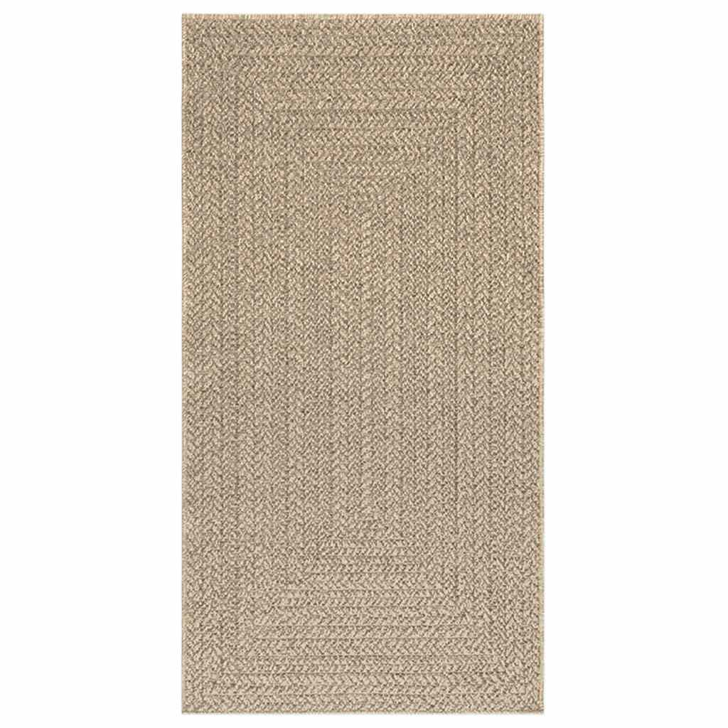 Teppich ZIZUR Beige 80x150 cm Jute-Optik Indoor und Outdoor