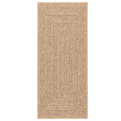 Teppich ZIZUR Beige 80x200 cm Jute-Optik Indoor und Outdoor