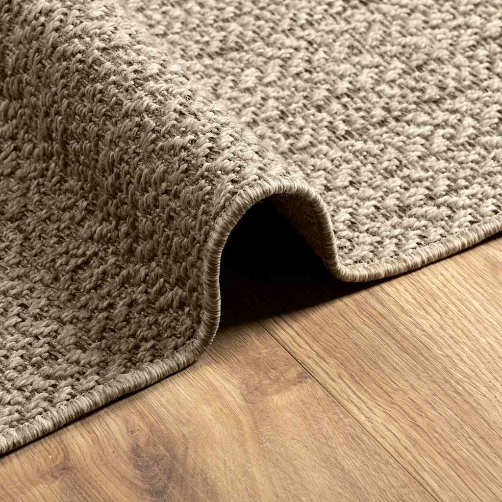 Teppich ZIZUR Beige 100x200 cm Jute-Optik Indoor und Outdoor