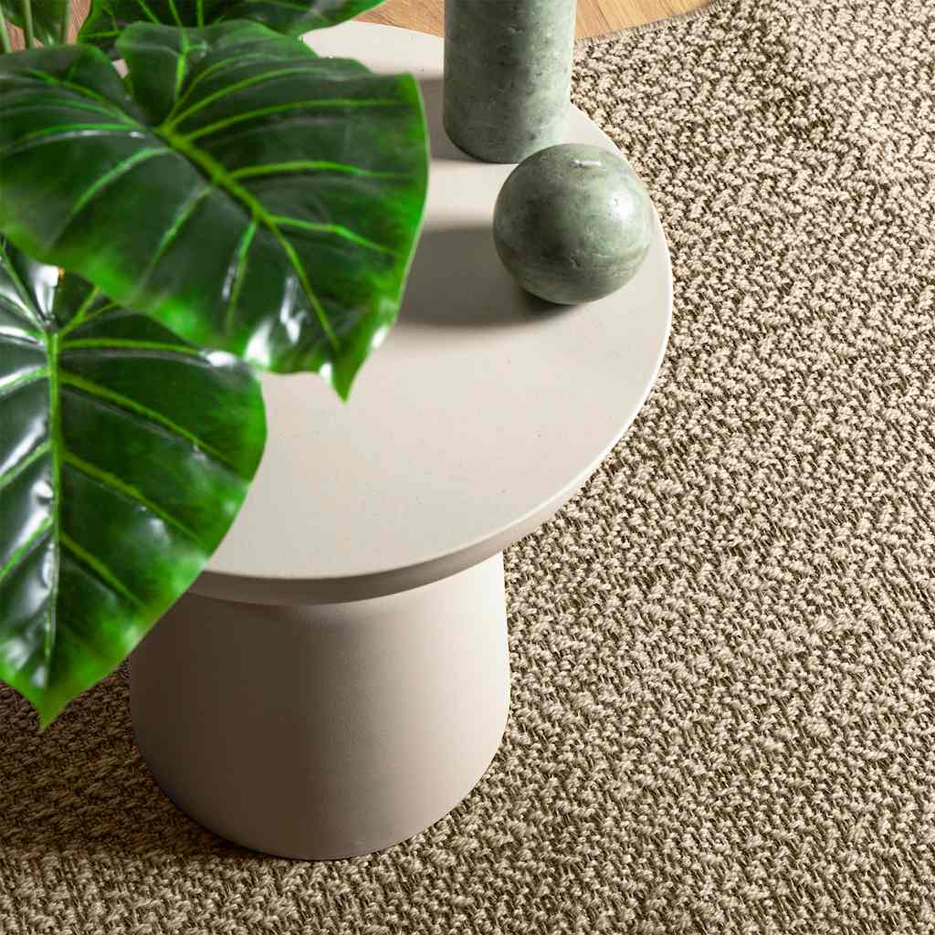 Teppich ZIZUR Beige 120x120 cm Jute-Optik Indoor und Outdoor