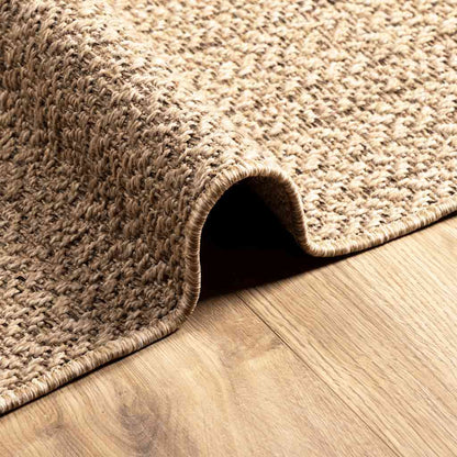 Teppich ZIZUR Beige 120x120 cm Jute-Optik Indoor und Outdoor