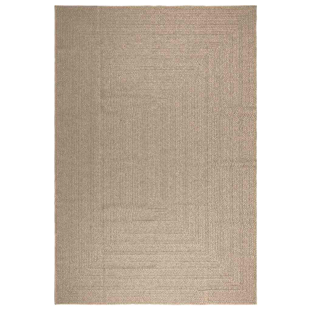 Teppich ZIZUR Beige 240x340 cm Jute-Optik Indoor und Outdoor