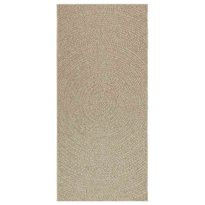 Teppich ZIZUR Beige 100x200 cm Jute-Optik Indoor und Outdoor