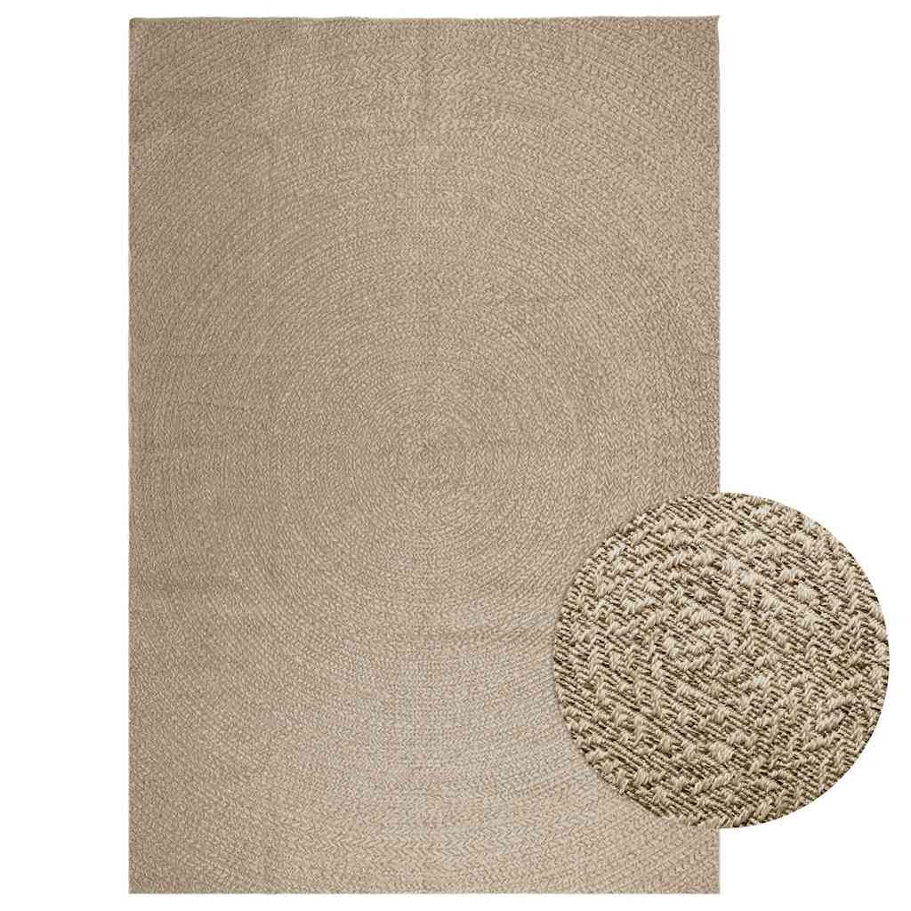 Teppich ZIZUR Beige 240x340 cm Jute-Optik Indoor und Outdoor