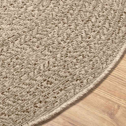 Teppich ZIZUR Beige Ø 120 cm Jute-Optik Indoor und Outdoor