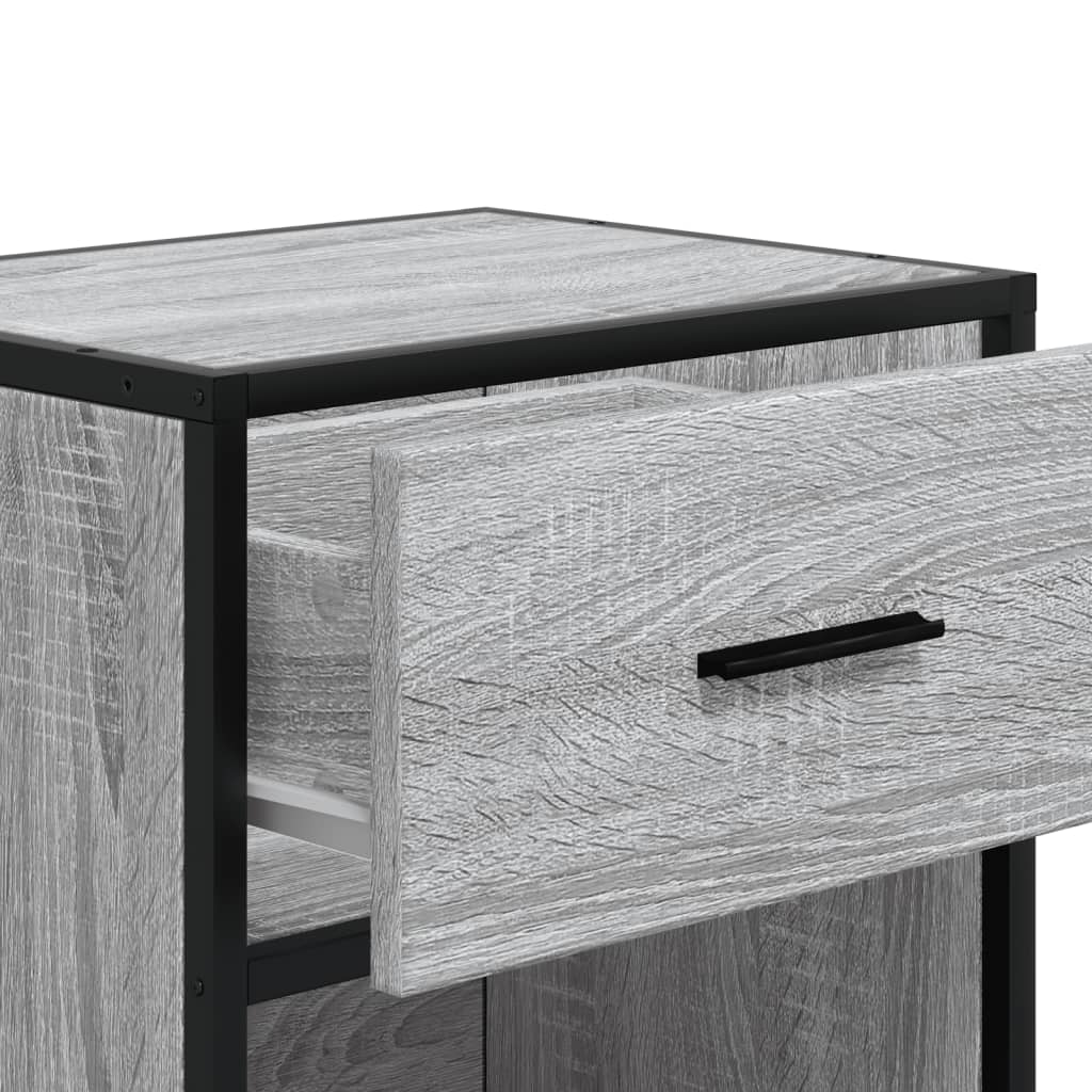 Nachttische 2 Stk. Grau Sonoma 40x31x50 cm Holzwerkstoff