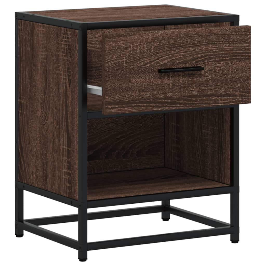 Nachttische 2 Stk. Braun Eichen-Optik 40x31x50 cm Holzwerkstoff