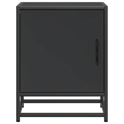 Nachttische 2 Stk. Schwarz 40x31x50 cm Holzwerkstoff und Metall