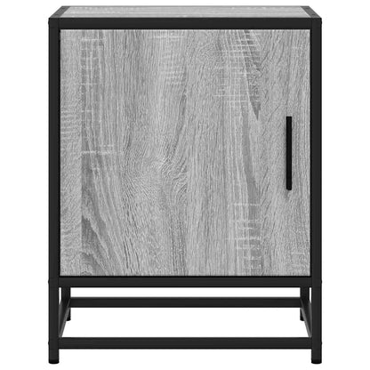 Nachttisch Grau Sonoma 40x31x50 cm Holzwerkstoff und Metall