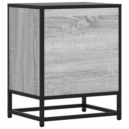 Nachttisch Grau Sonoma 40x31x50 cm Holzwerkstoff und Metall