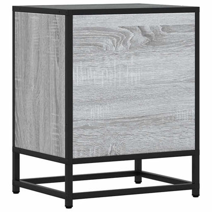 Nachttische 2 Stk. Grau Sonoma 40x31x50 cm Holzwerkstoff Metall