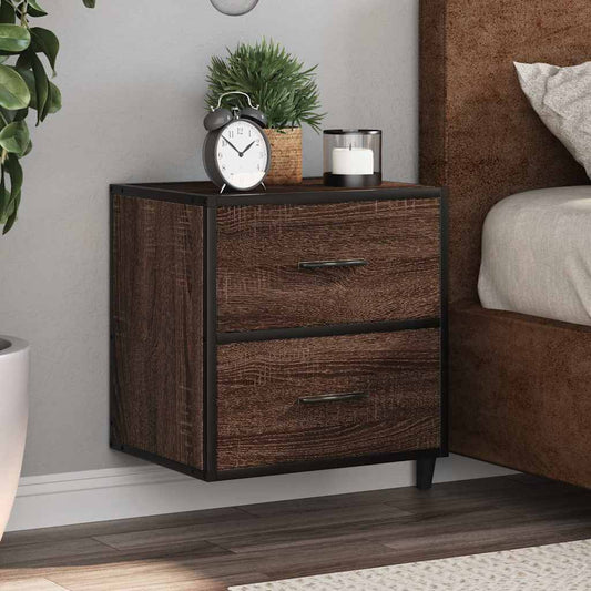 Wand-Nachttisch Braun Eichen-Optik 40x31x39,5 cm