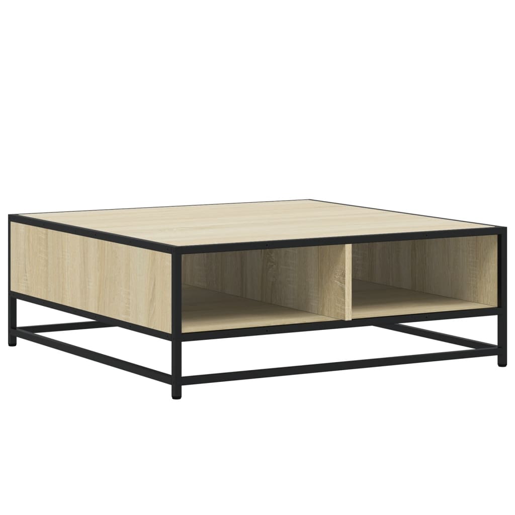 Couchtisch Sonoma-Eiche 80x80x30 cm Holzwerkstoff und Metall