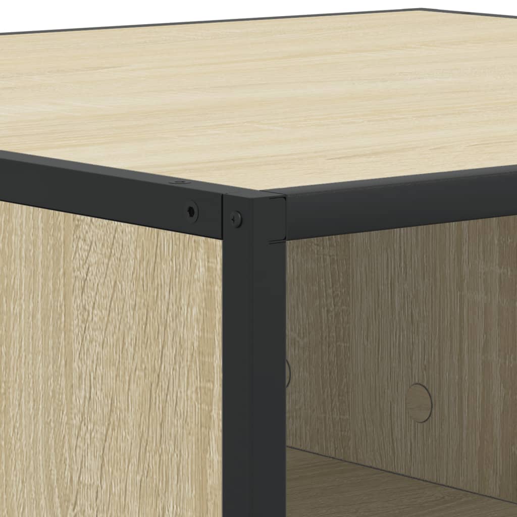 Couchtisch Sonoma-Eiche 80x80x30 cm Holzwerkstoff und Metall