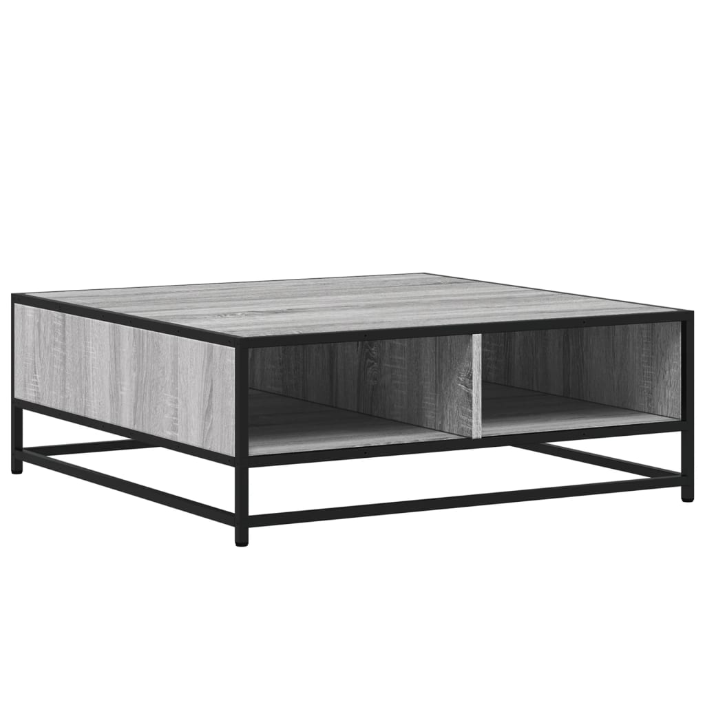 Couchtisch Grau Sonoma 80x80x30 cm Holzwerkstoff und Metall