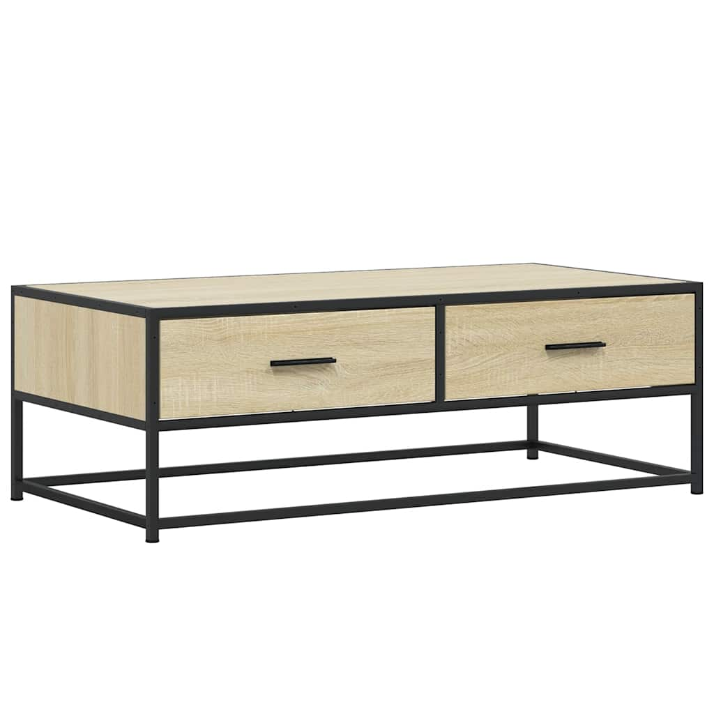 Couchtisch Sonoma-Eiche 100x50x35 cm Holzwerkstoff und Metall